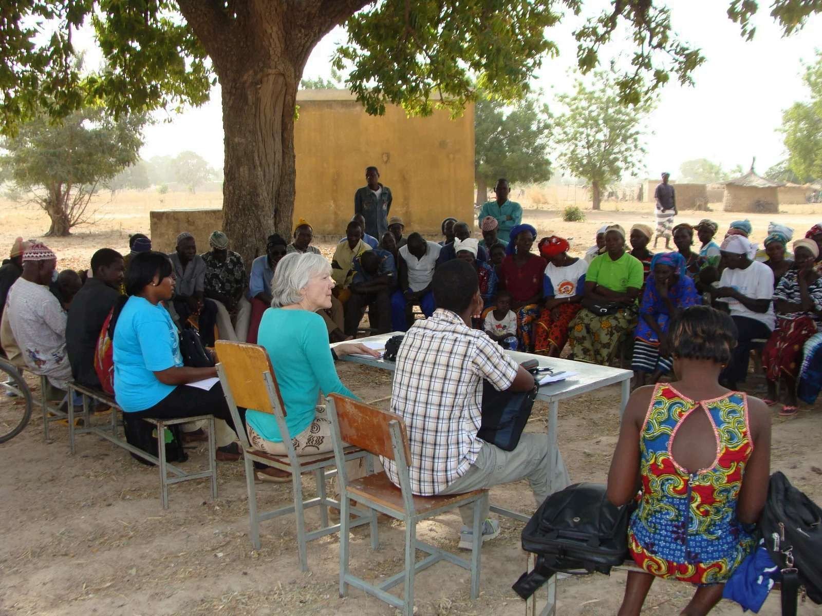 Community meeting in Burkina Faso
