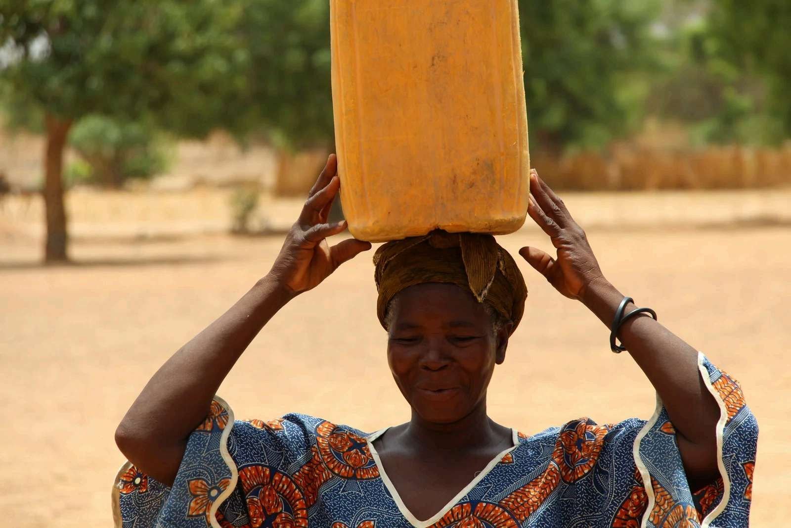 Woman carrying water